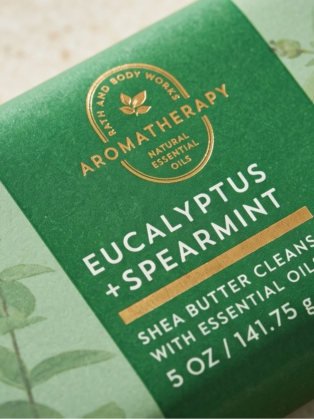 therapy Eucalyptus + Spearmint Shea Butter Cleansing Bar - Green set of two